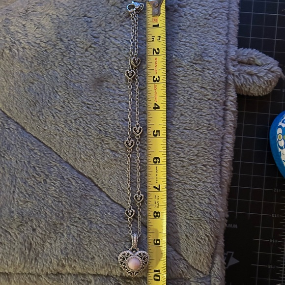 Vintage Judith Ripka 925 sterling silver and CZ heart charm necklace - Picture 12 of 12